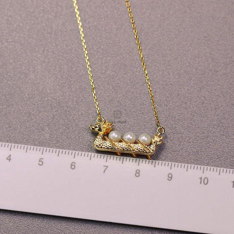 Dragon Pattern Healing Bead Necklace featuring Luck Muse and Pearl - Image 8