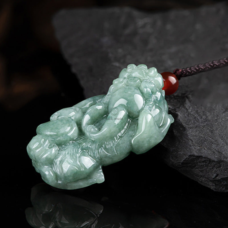 Jade PiXiu Wealth Luck Necklace Pendant - Image 6