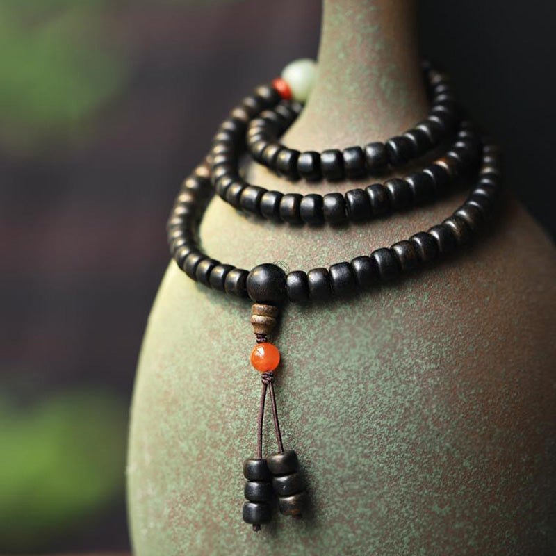 Agarwood Jade 108 Mala Bracelet for Strength and Calm - Image 6