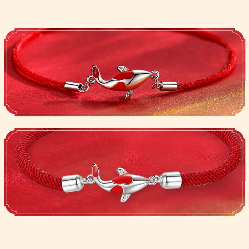 Braided Chain Couple Bracelet with Luck Muse, Koi Fish Symbolizing Luck and Wealth - Image 11