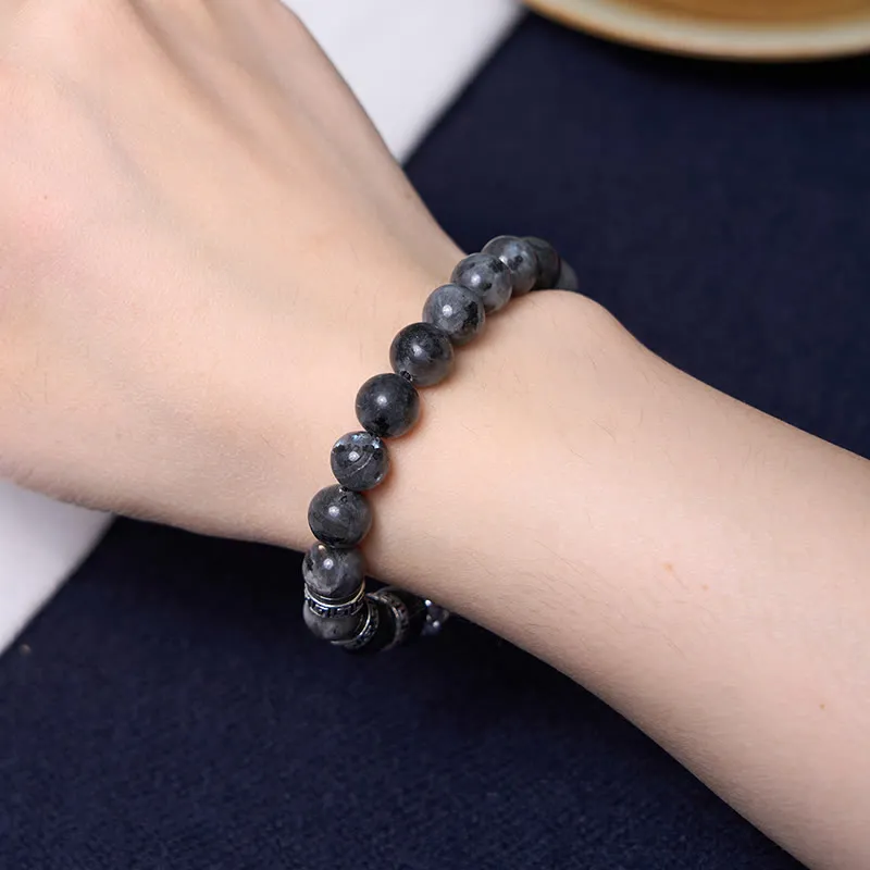 Black Glitter Stone PiXiu Buddha Power Bracelet - Image 4