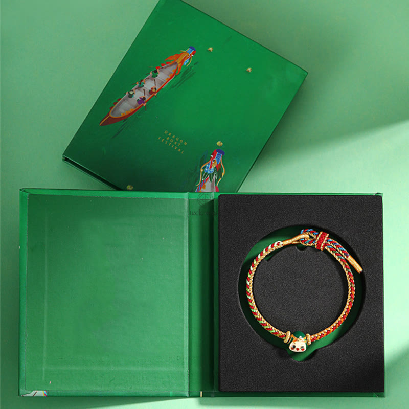 Luck Muse Handcrafted Lucky Zongzi Pattern Bracelet - Image 10