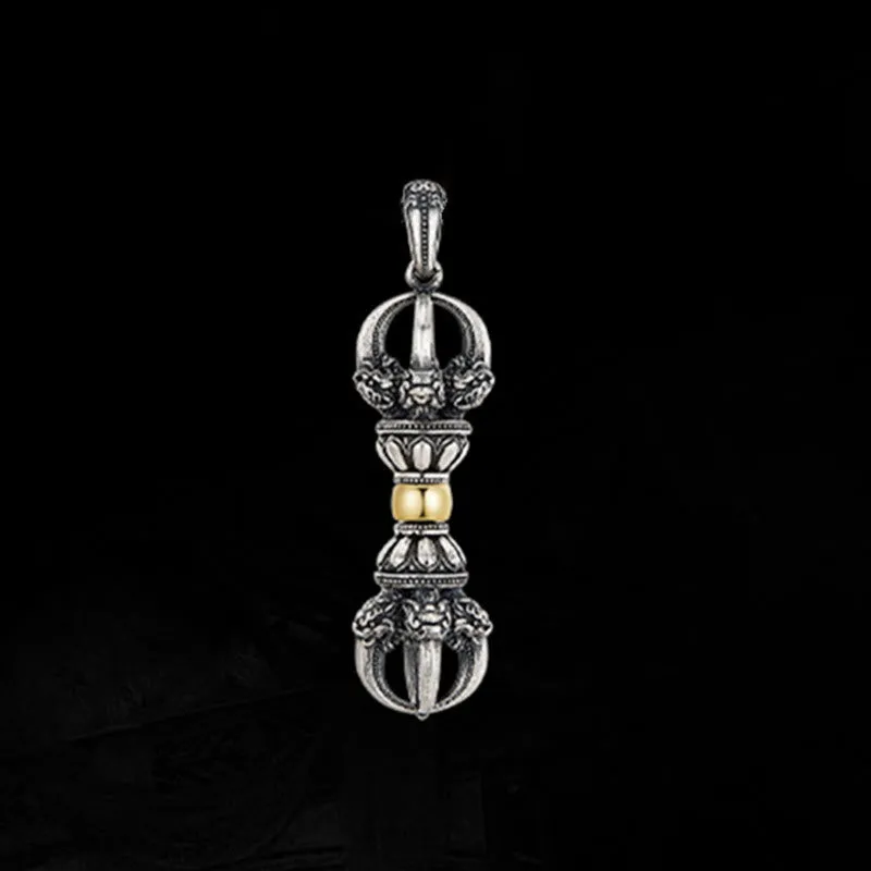 Tibetan Dorje Vajra Wealth Necklace Pendant crafted with Luck Muse - Image 9