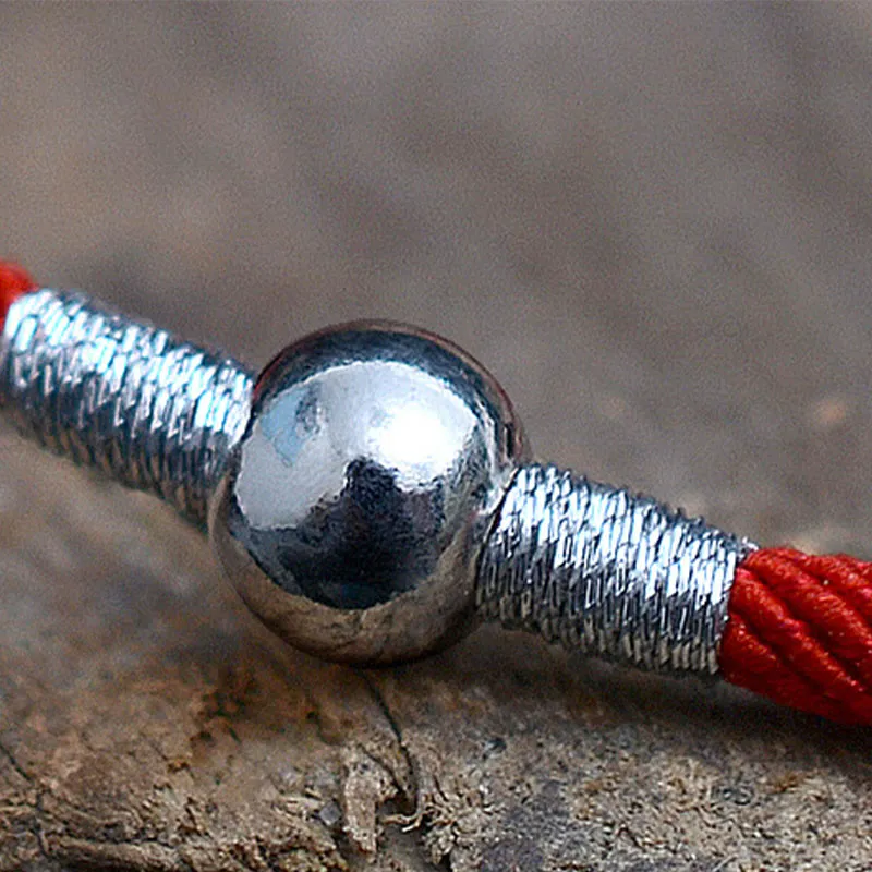 Luck Muse 925 Sterling Silver Lucky Bead Protective Red String Bracelet - Image 10