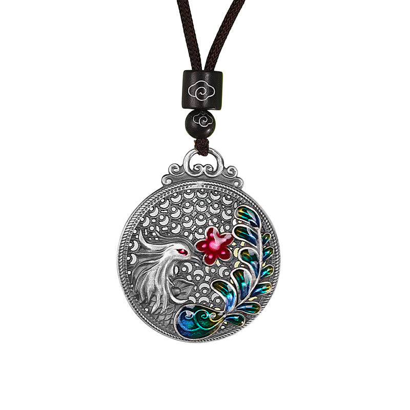 Luck Muse 990 Sterling Silver Phoenix Luck Protection Pendant Necklace - Image 9
