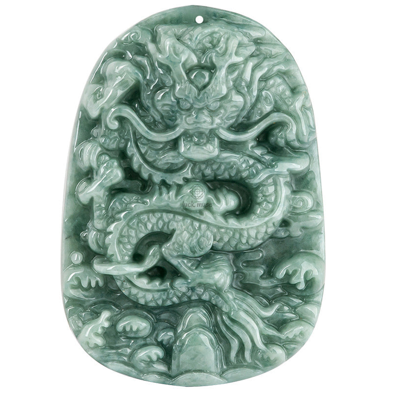 Chinese Dragon Jade Prosperity Necklace Pendant - Image 10