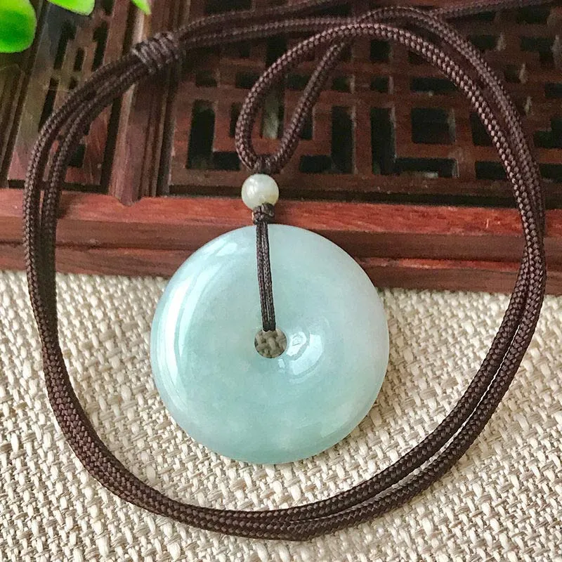 Round Jade Luck Necklace with Luck Muse Pendant - Image 5