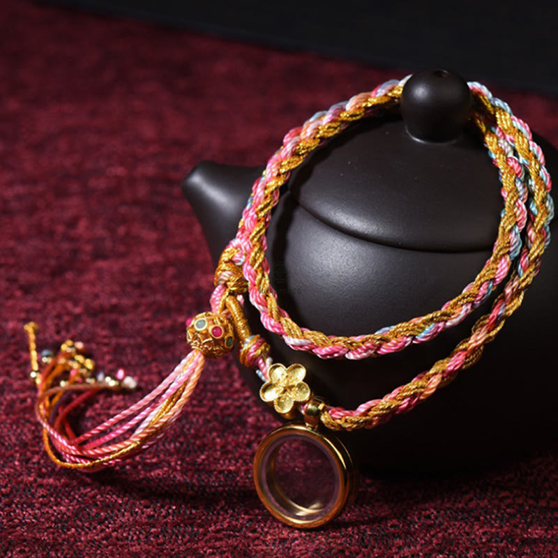 Tibetan Handmade Luck String Bracelet with Luck Muse, Single/Double Wrap