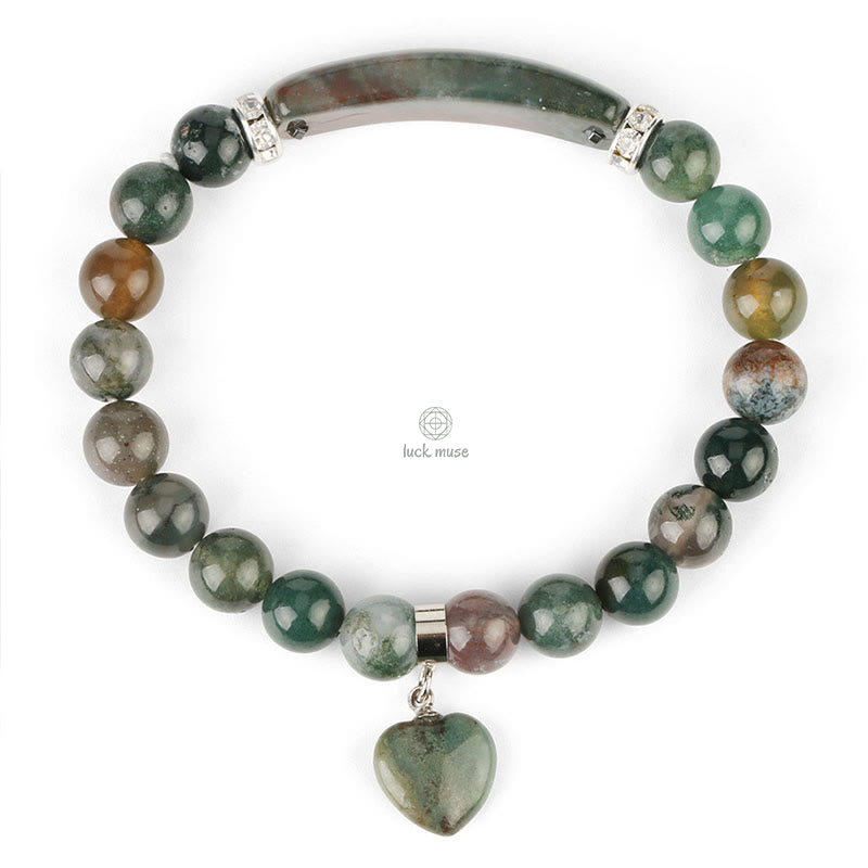 Natural Quartz Love Heart Healing Beads Bracelet - Luck Muse Shop - Image 6