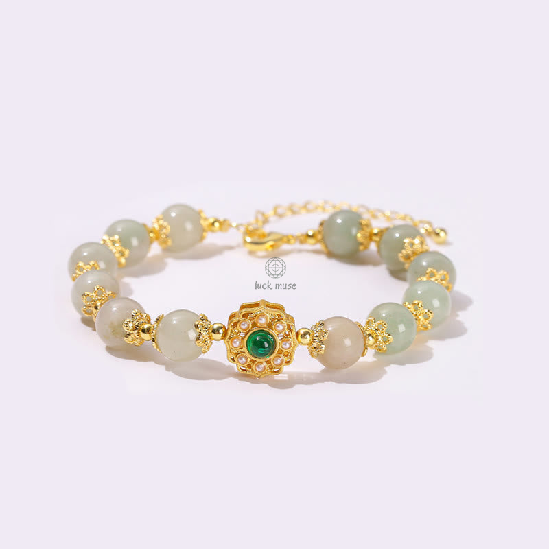 Natural Jade Prosperity Bead Chain Bracelet with Luck Muse - Image 11