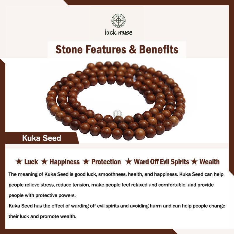 Luck Muse Wealth Protection Bracelet with Kuka Seed, Yanyuan Agate, and Hetian Jade - Image 8