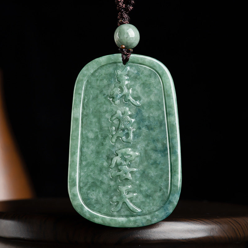 Natural Jade Lord Guan Amulet Wealth Necklace Pendant from Luck Muse Shop - Image 8