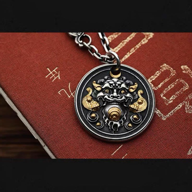 Luck Muse Tibetan Kirtimukha Healing Amulet Necklace - Image 7