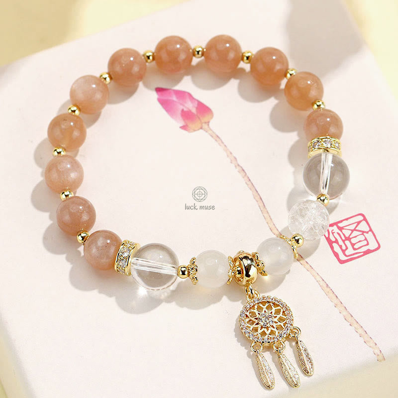 Green Strawberry Quartz Amethyst Crystal Dreamcatcher Bracelet for Healing with Luck Muse - Image 17
