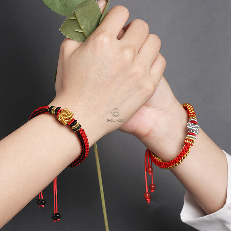 Colorful Rope Lucky Luck Muse Handmade Bracelet with True Love Knot - Image 18