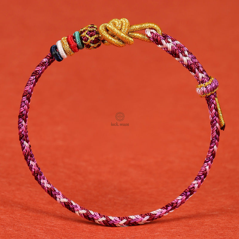 Dunhuang Colorful Rope Luck Muse Protection Bracelet - Image 6