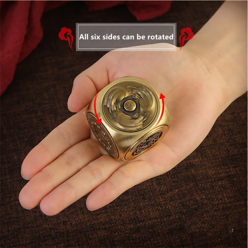 Luck Muse Four Beasts Feng Shui Yin Yang Bagua Rotating Copper Coin Decor - Image 10