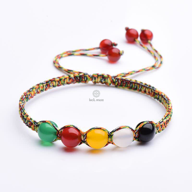 5 Elements Colorful Agate String Bracelet - Image 10