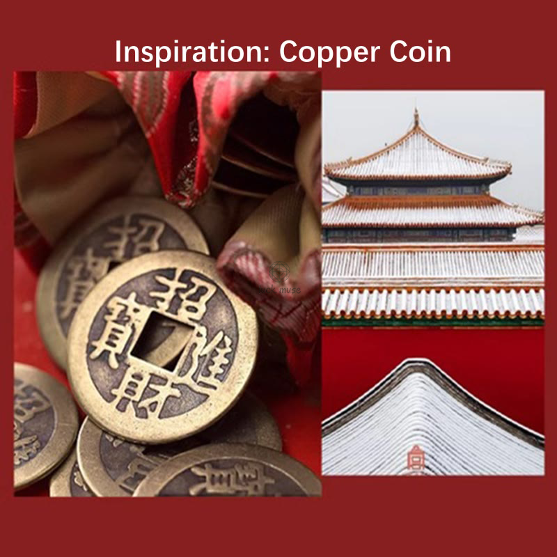 Luck Muse Red Agate Copper Coin Bracelet with 14K Gold Plating for Confidence - Image 9