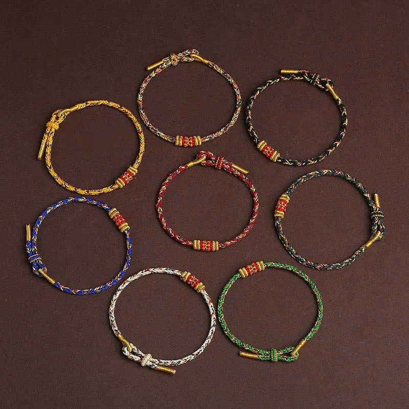 King Kong Knot Luck Bracelet - Handmade Colorful Rope with Luck Muse - Image 20