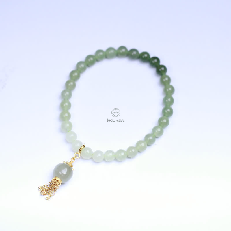 Luck Muse 925 Sterling Silver Hetian Jade Wealth Charm Bracelet - Image 8