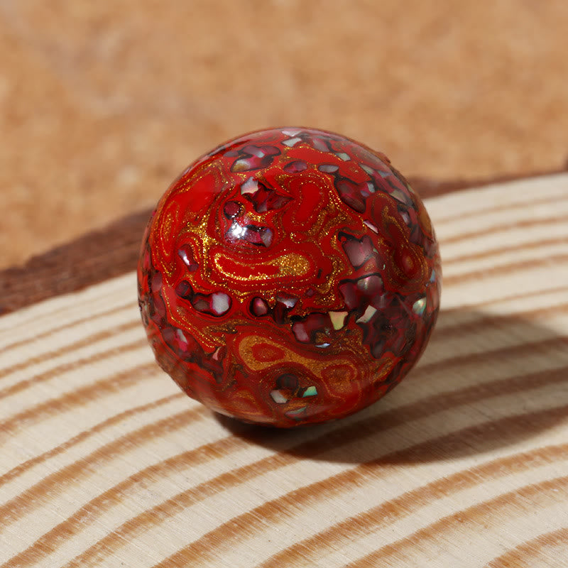 Natural Multicolored Lacquer Beads Luck Muse Calming Bracelet - Image 10