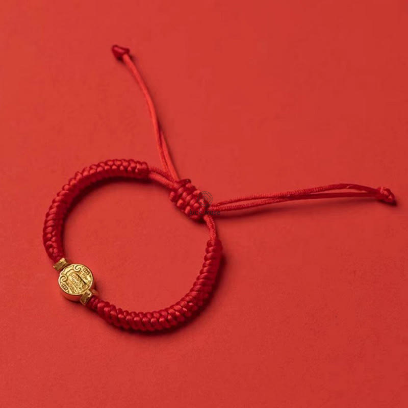 Luck Muse Five Directions Wealth Gods Handmade Reincarnation Knot Protection String Braided Bracelet - Image 15