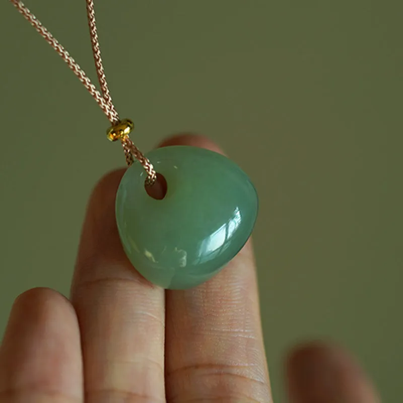 Luck Muse Natural Jade Luck & Prosperity Necklace Pendant - Assorted Colors - Image 5