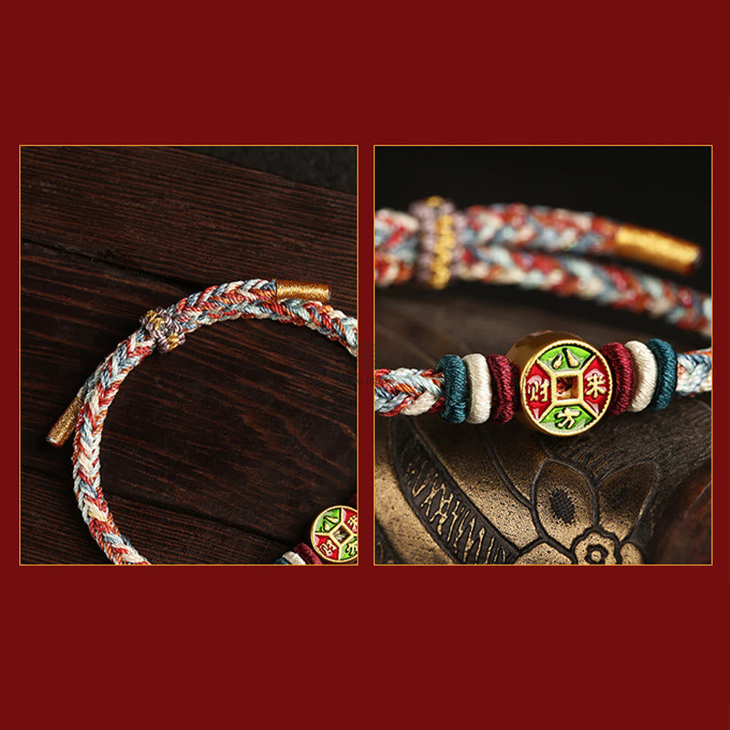 ✨ Limited Time Offer: Luck Muse Colorful Rope Prosperity Bracelet with Handmade Eight-Thread Peace Knot ✨ - Image 6