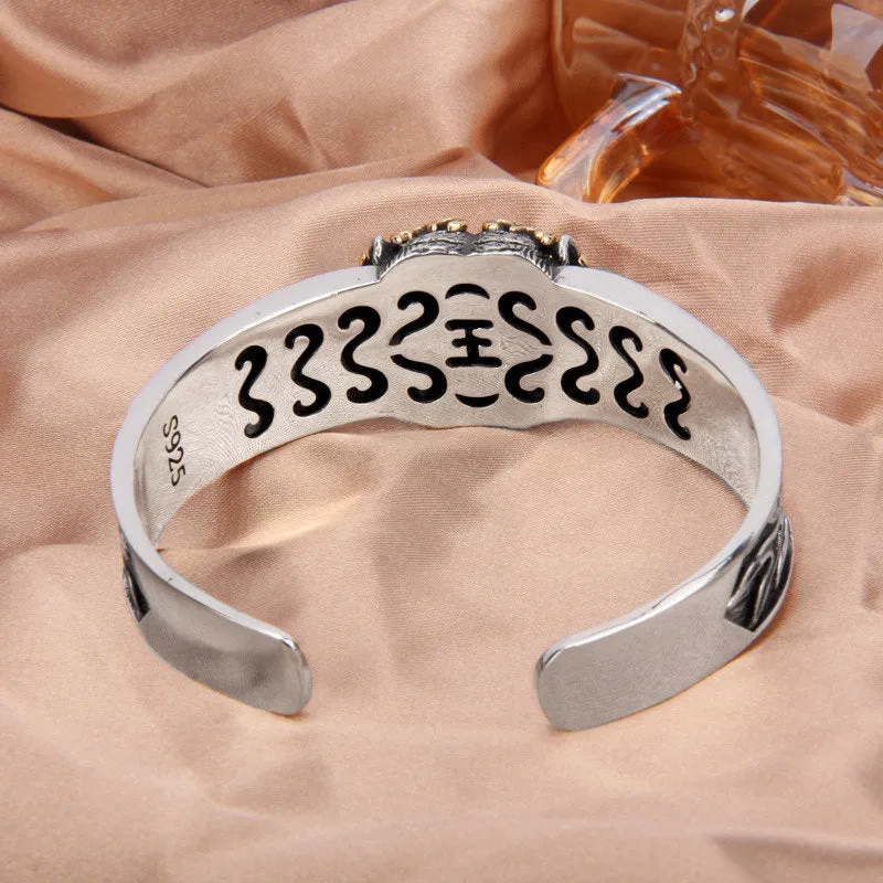 Luck Muse 925 Sterling Silver Tiger Zodiac Bracelet Bangle for Protection Against Evil Spirits - Image 5