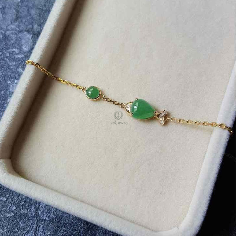 Green Chalcedony Koi Fish Courage Strength Bracelet from Luck Muse Shop - Image 7