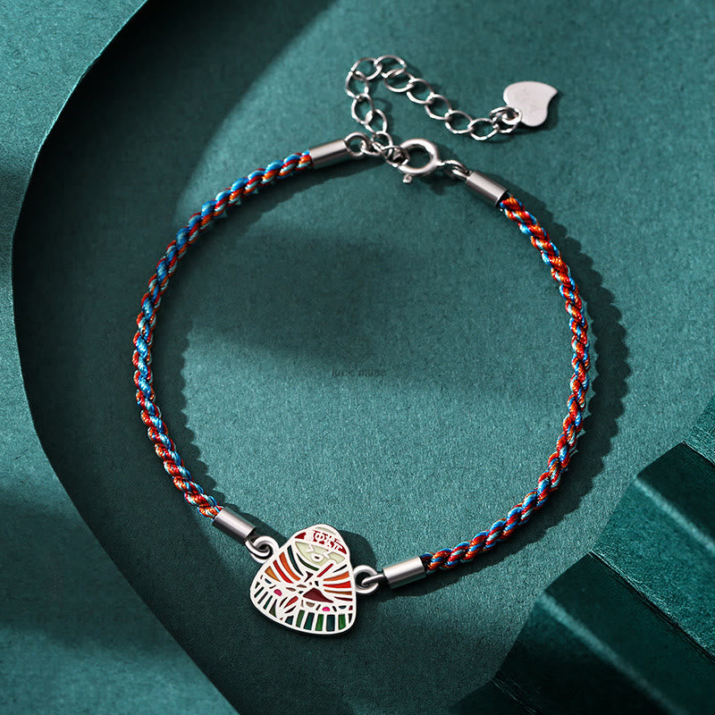 Luck Muse 925 Sterling Silver Multicolored Handcrafted Bracelet with Zongzi Pattern for Good Luck - Image 4