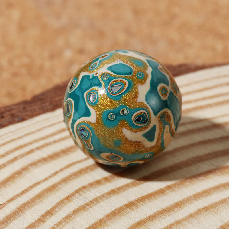 Natural Multicolored Lacquer Beads Luck Muse Calming Bracelet - Image 13