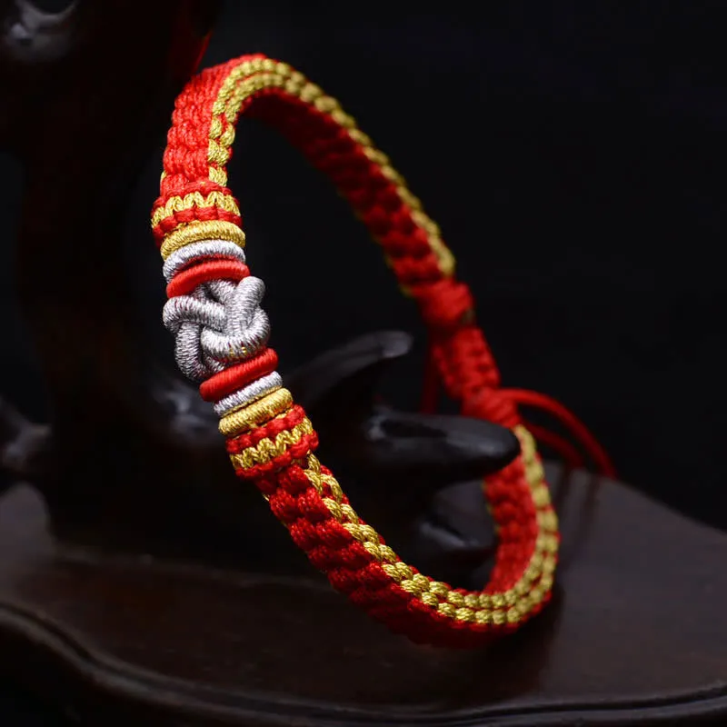 Colorful Rope Lucky Luck Muse Handmade Bracelet with True Love Knot - Image 9