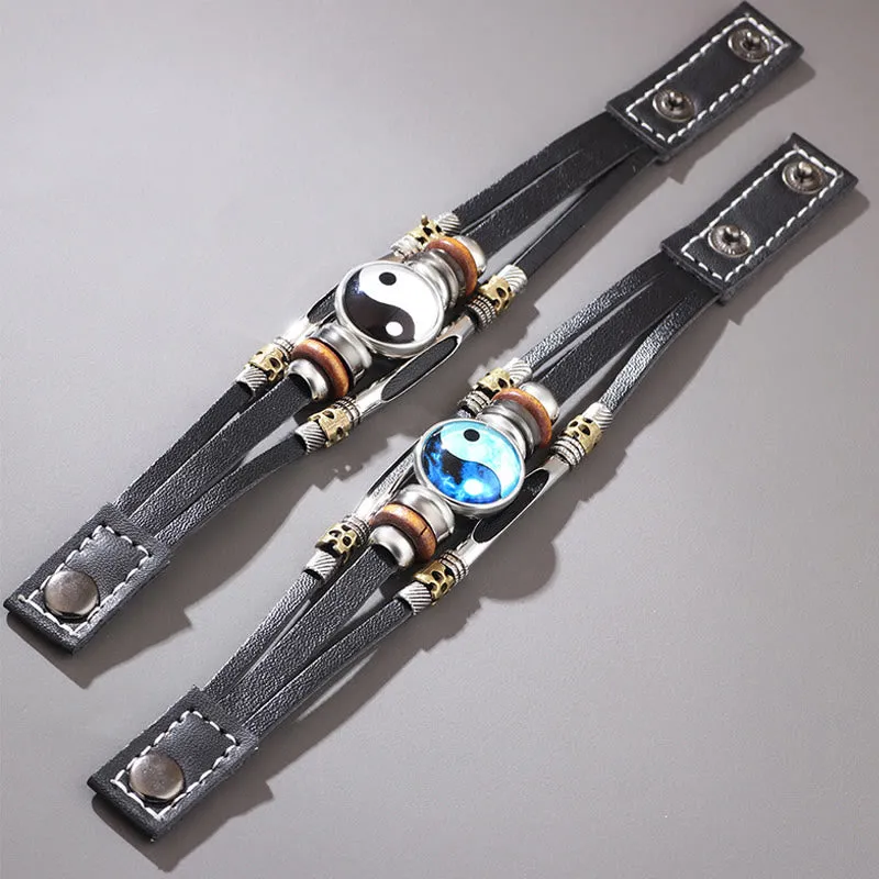 Yin Yang Leather Balance Bracelet with Luck Muse - Image 12