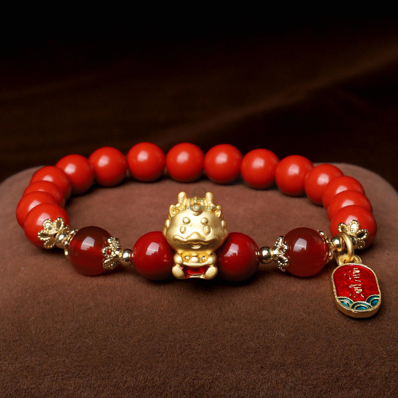 Year of The Dragon Cinnabar Ingot Protection Bracelet by Luck Muse Shop - Image 7