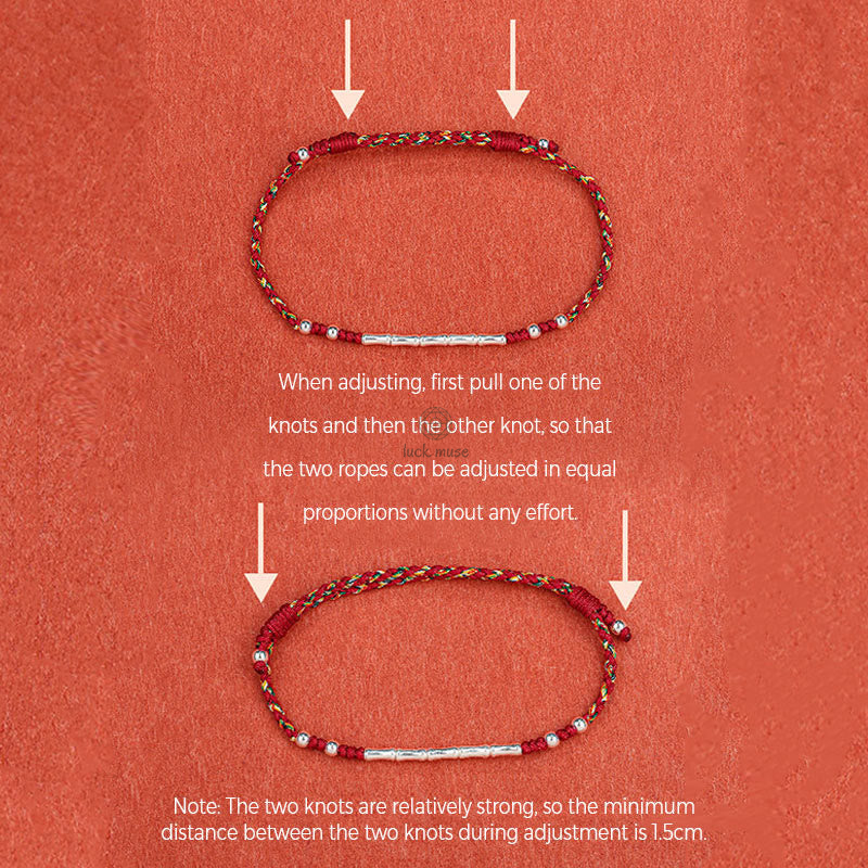 Tibetan Handmade Multicolored Bamboo Braided Bracelet with Luck Muse Protection - Image 4