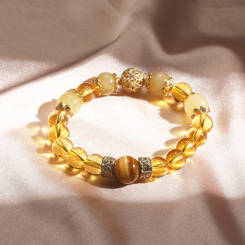Buddha Citrine Beaded Bracelet for Generosity and Prosperity - Image 5