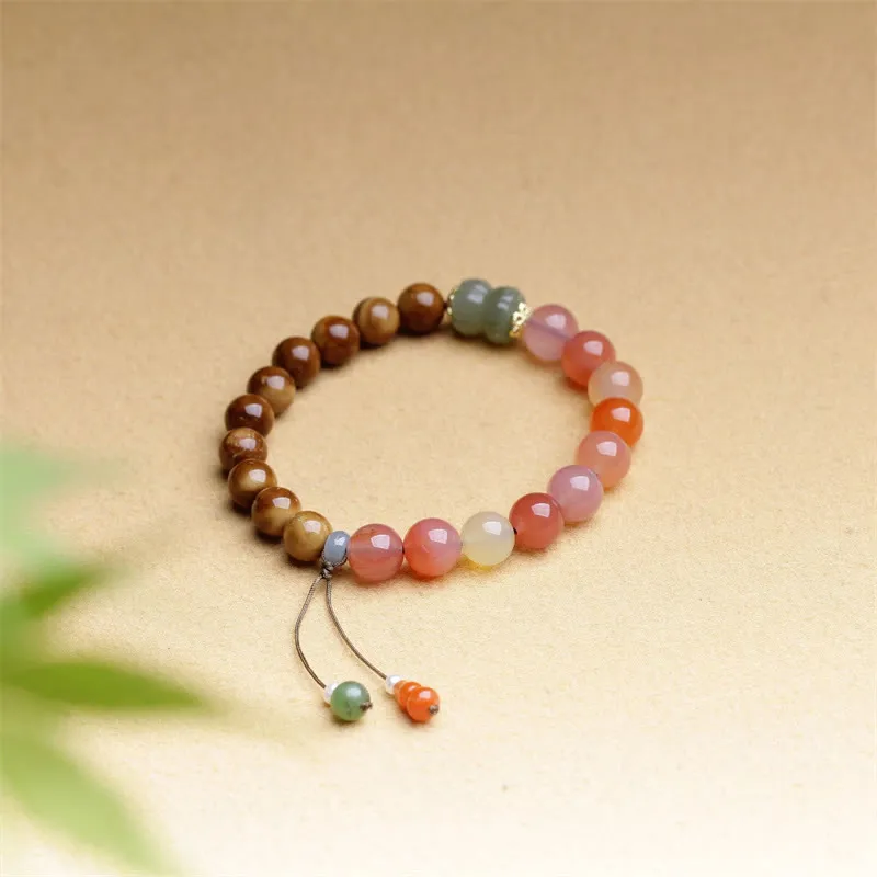 Luck Muse Wealth Protection Bracelet with Kuka Seed, Yanyuan Agate, and Hetian Jade - Image 3