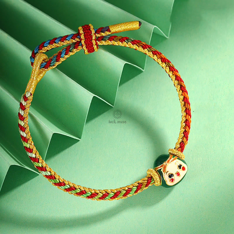 Luck Muse Handcrafted Lucky Zongzi Pattern Bracelet - Image 3