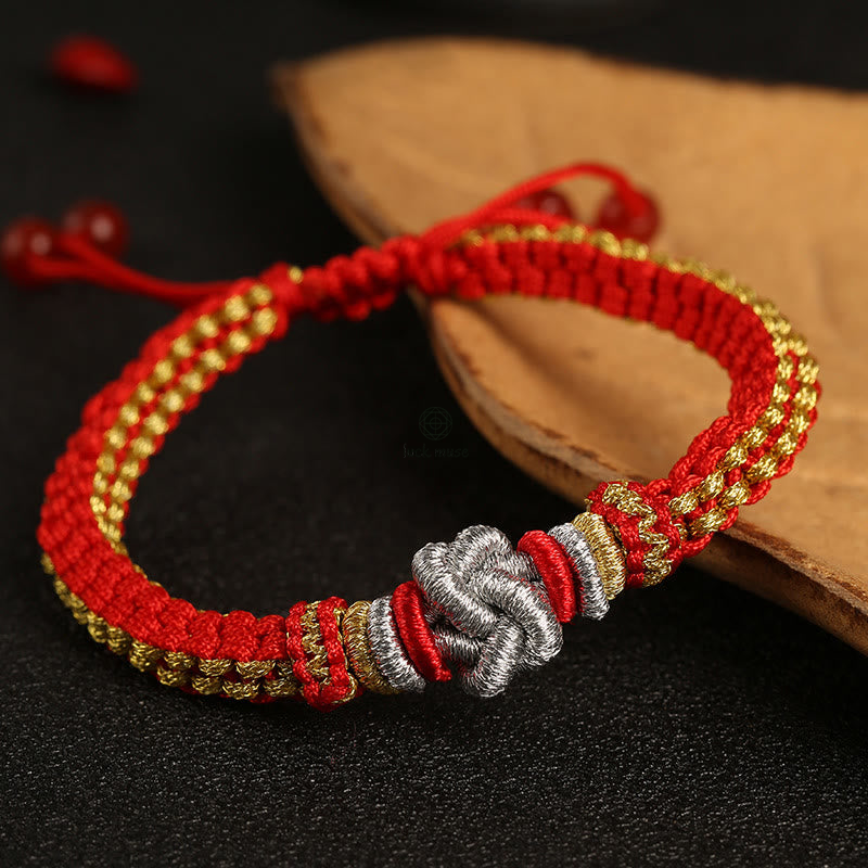 Colorful Rope Lucky Luck Muse Handmade Bracelet with True Love Knot - Image 8