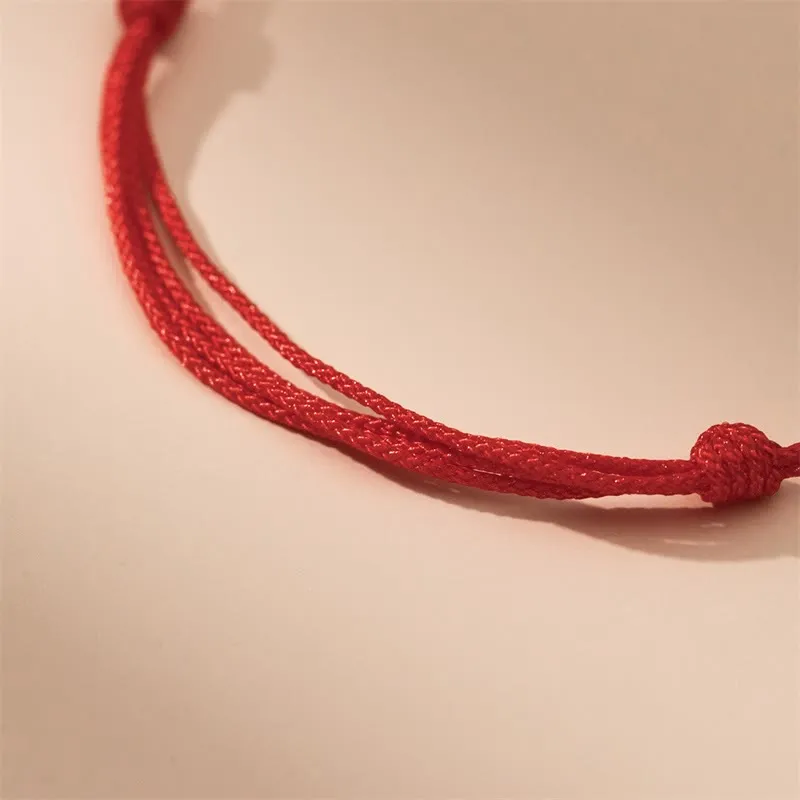 Handmade 999 Sterling Silver Dragon Year Luck Red Bracelet with Luck Muse - Image 4