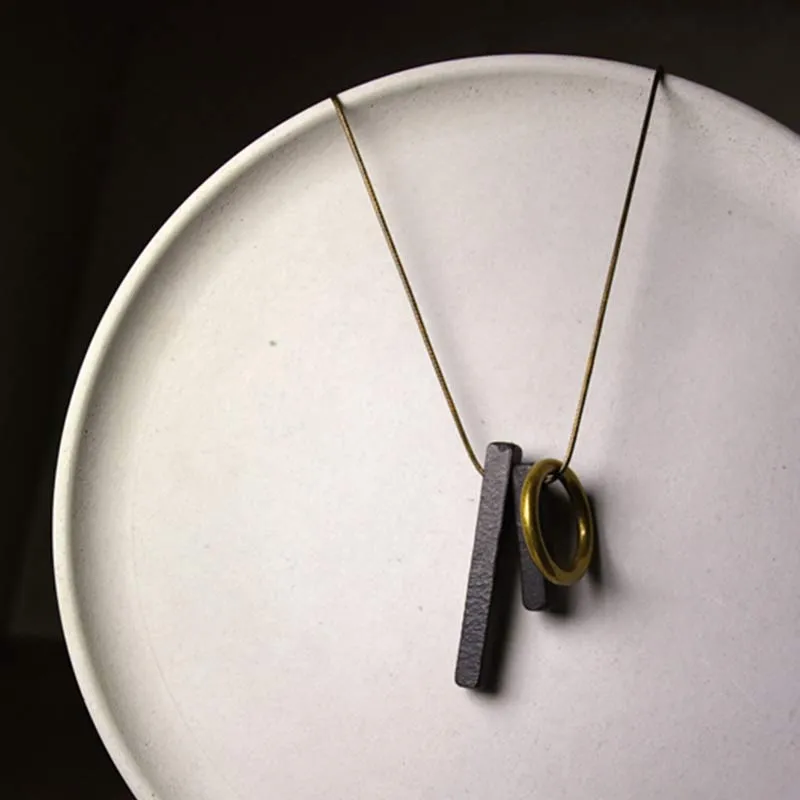 Zen Circle Ebony Wood Necklace Pendant for Enlightenment - Image 2