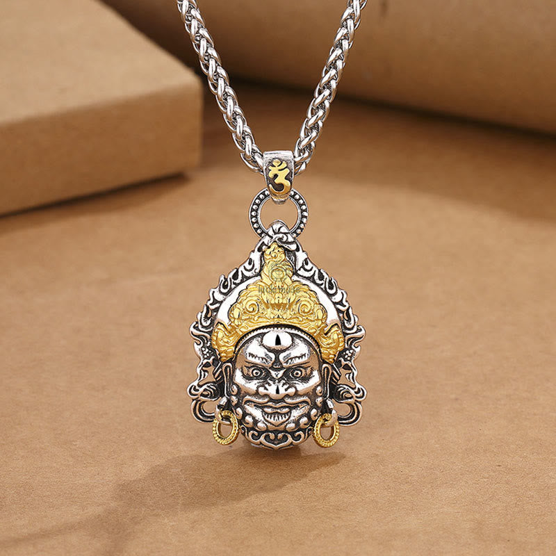Yellow God of Wealth Luck Muse Amulet Copper Luck Necklace Pendant - Image 2
