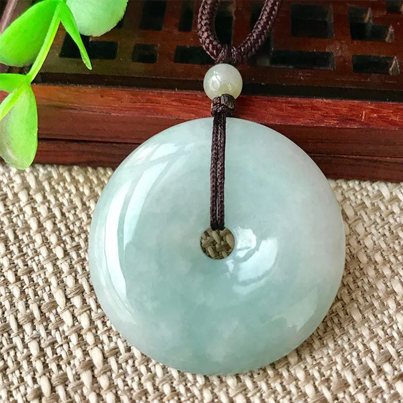 Round Jade Luck Necklace with Luck Muse Pendant - Image 3