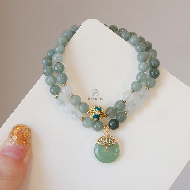 Jade Harmony Double-Layered Luck Muse Bracelet - Image 7