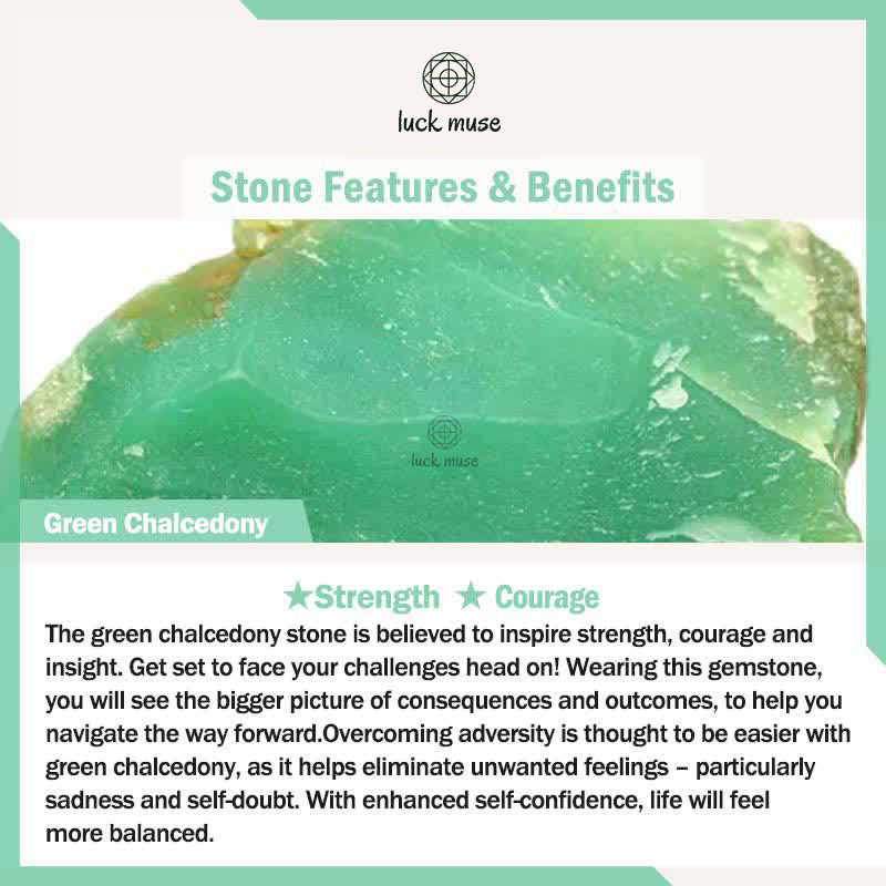 Luck Muse Green Chalcedony Fox Courage Necklace Pendant - Image 11