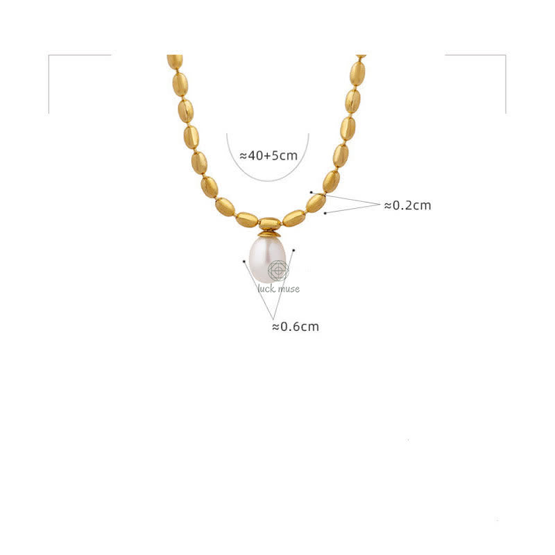 Pearl Bead Peace Necklace Pendant by Luck Muse Shop - Image 10