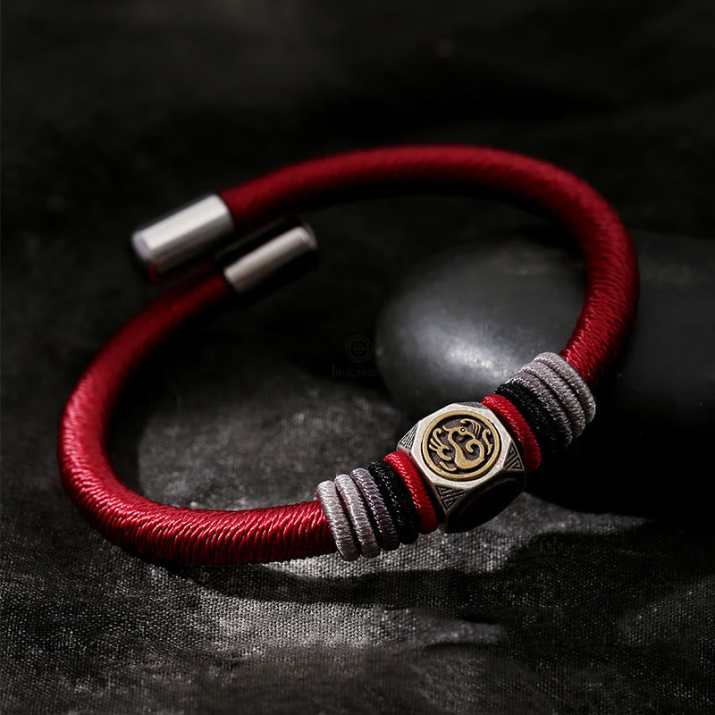 Luck Muse 925 Sterling Silver Knot Bracelet with Faith and Strength - Image 3