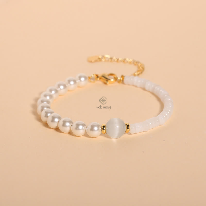 Natural Green Strawberry Quartz Tiger Eye Sodalite White Jade Pearl Gratitude Bracelet - Image 14